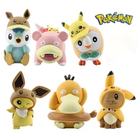 4 2 6cm tomy pokemon figures pikachu psyduck eeveelution slowpoke pet collection anime model dolls toys for children birthday
