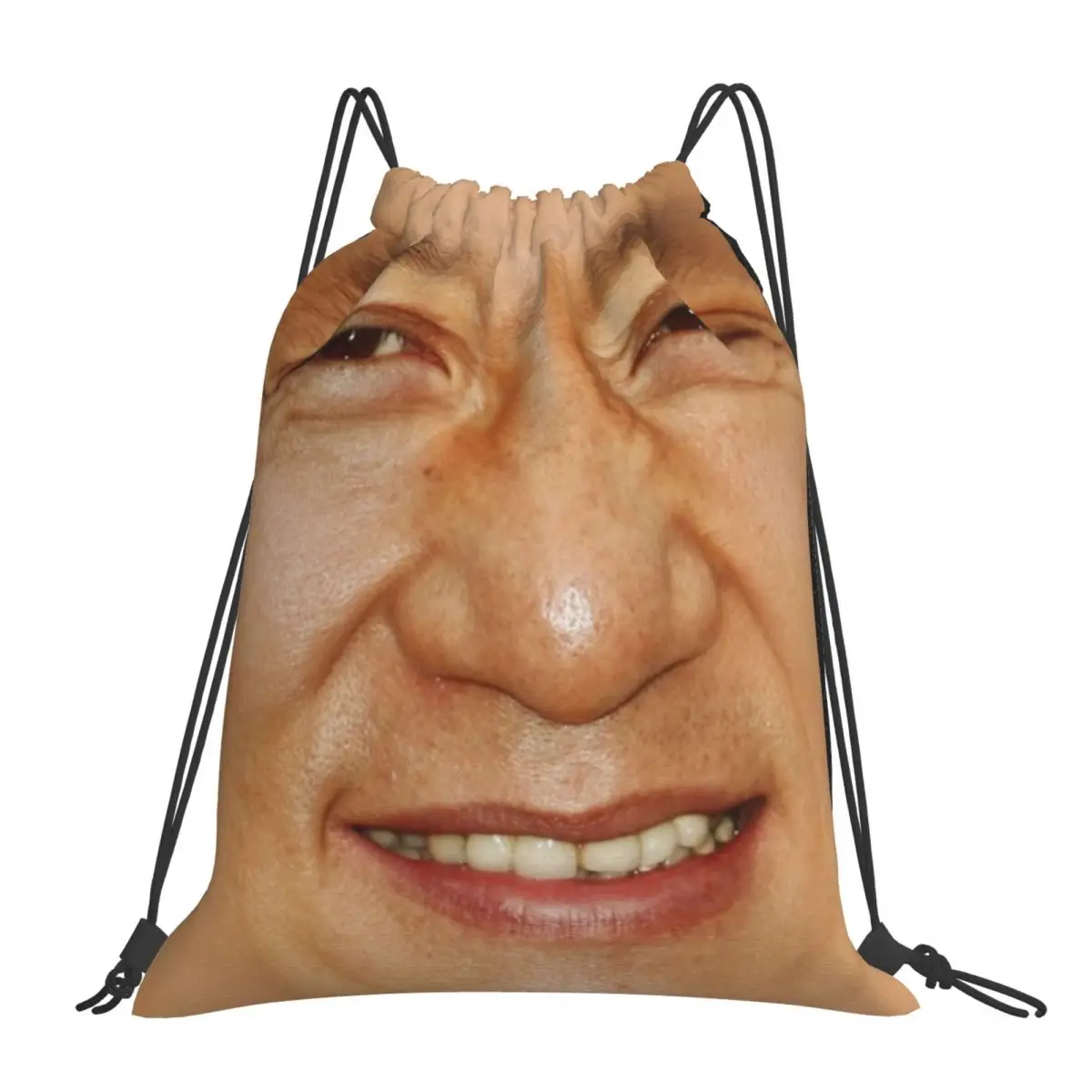 

Jackie Chan Backpacks Casual Portable Drawstring Bags Drawstring Bundle Pocket Storage Bag Book Bags For Travel School
