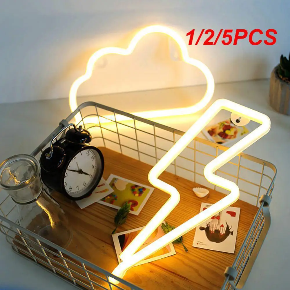

Неоновые вывески, 1/2/5 шт., облака, луна, светодиодная подсветка, ночная подсветка, аккумулятор/USB, работает для детской комнаты, стандартное украшение дома, бара, подарок