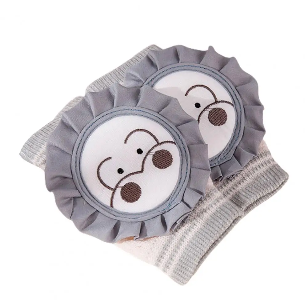 

1 Pair Baby Knee Pads Unisex Elastic Cotton Lovely Baby Crawling Anti-Slip Knee for Daily Wear