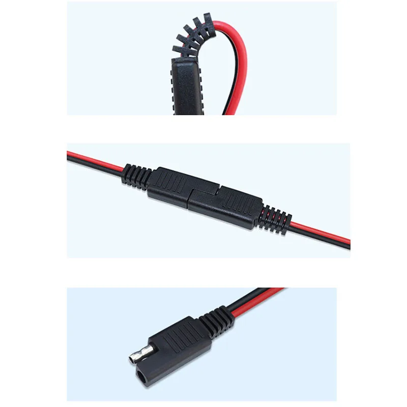 1m 12AWG SAE TO connector Quick Disconnect Extension Cable 30A Dust Cap for car Battery Charging Camp Trailer Solar Panels - купить по