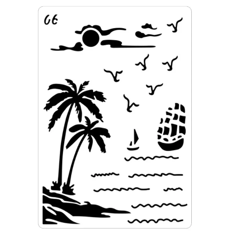 21*14.5cm Flower Animal Stencil DIY Craft Mold For Painting Template Stamped Photo Album Embossed Paper Card On Wood Fabric Wall - купить по