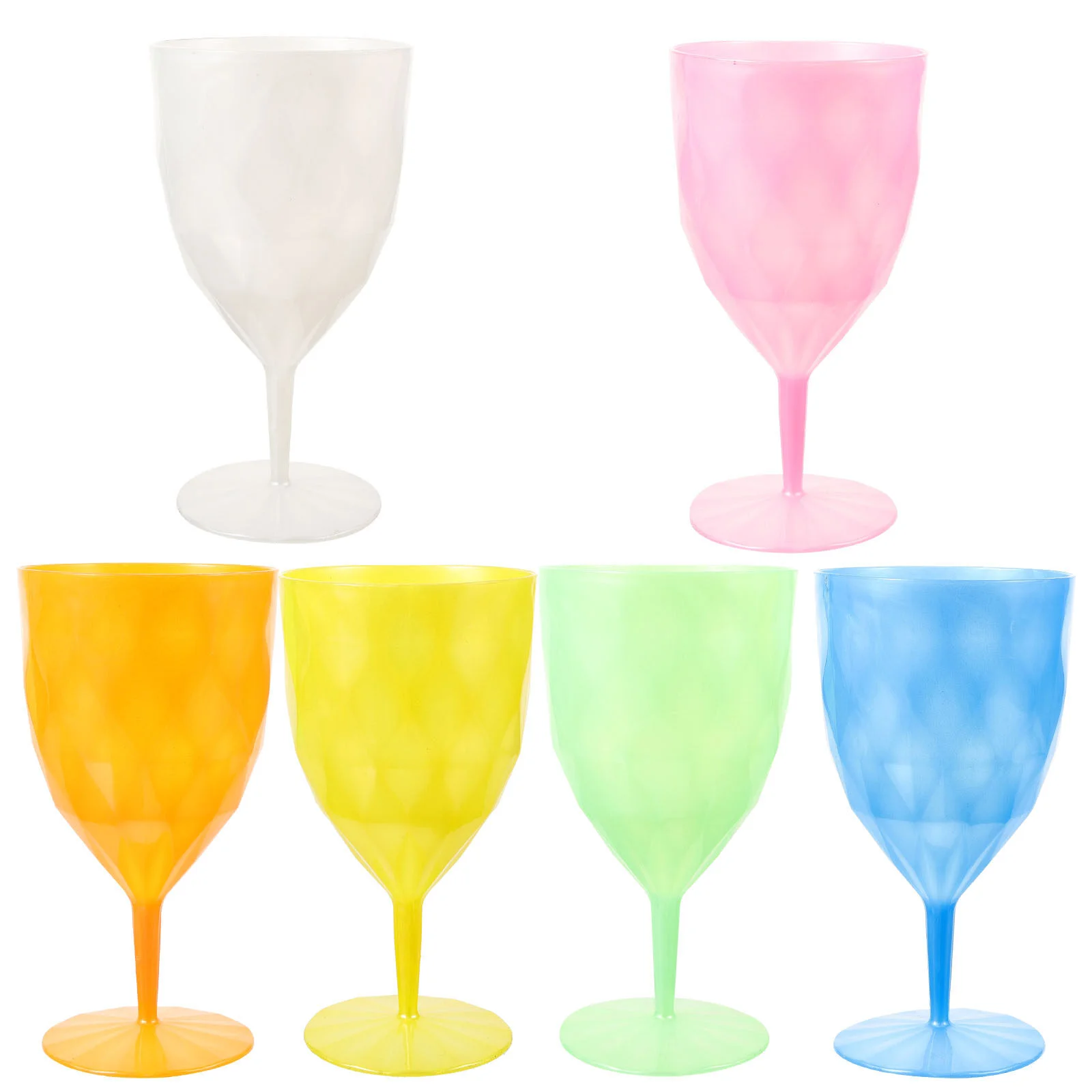 

6 Pcs Plastic Cup Champagne Cocktail Drinking Cups Drinks Reusable Goblets Party Child