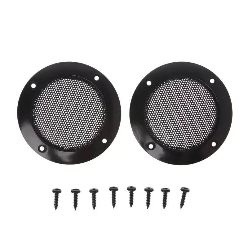 

New 2PCS 2 Inch Black Car Speaker Grill Mesh Enclosure Net Protective Cover Speaker