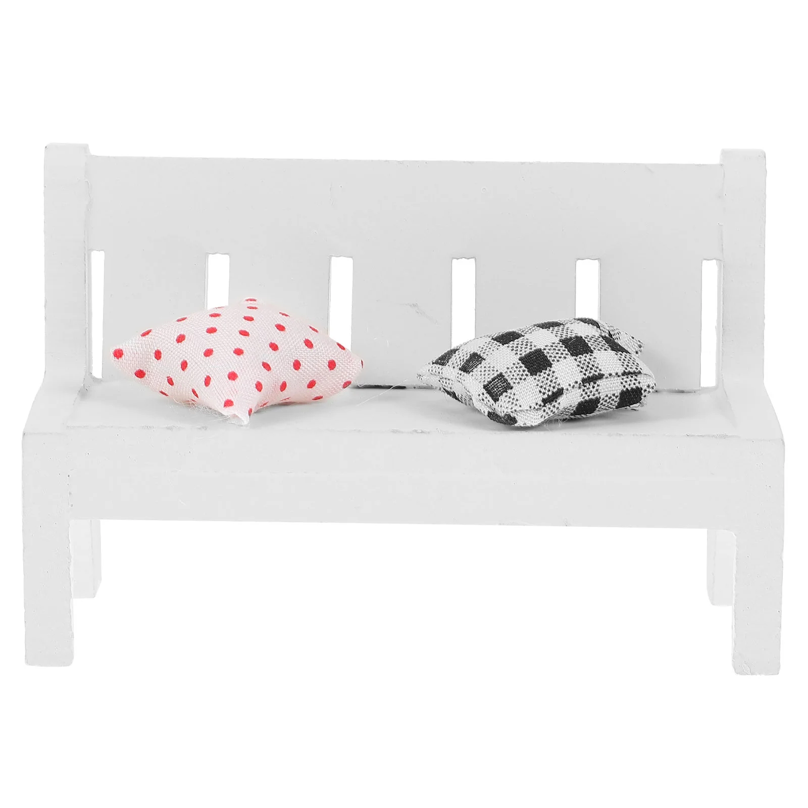 

3 шт. миниатюрный диван-скамейка с подушками 1: 12 миниатюрная мебель деревянное кресло с откидывающейся спинкой винтажный диван