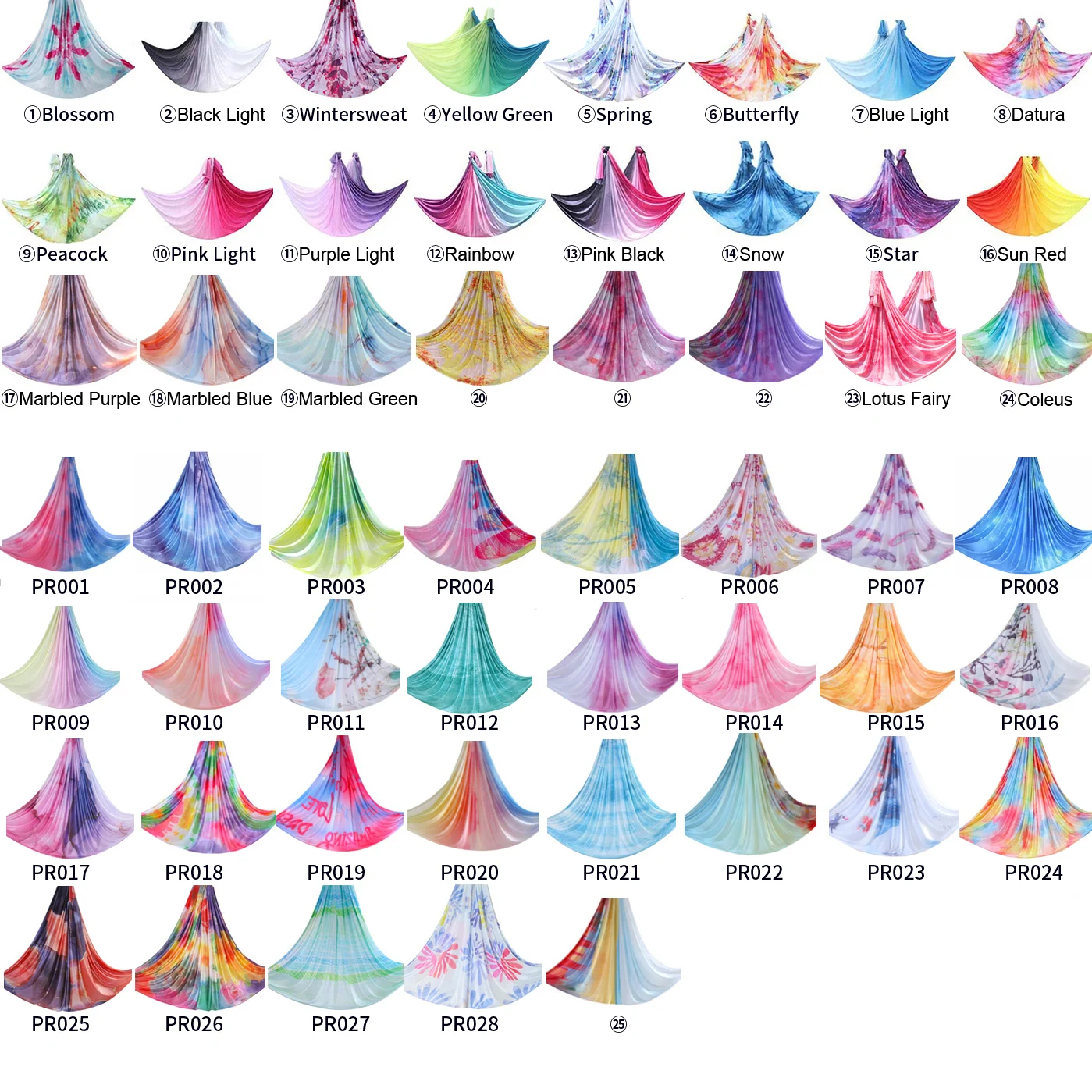 6-метровая ткань для воздушного гамака йоги: красочная шелковая премиум-класса