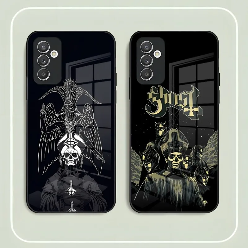 

Ghost Heavy Metal Band Phone Case Tempered Glass For Samsung S22 S21 S30 S20 Pro Ultra Plus S7Edge S8 S9 S10E Plus Back Cover