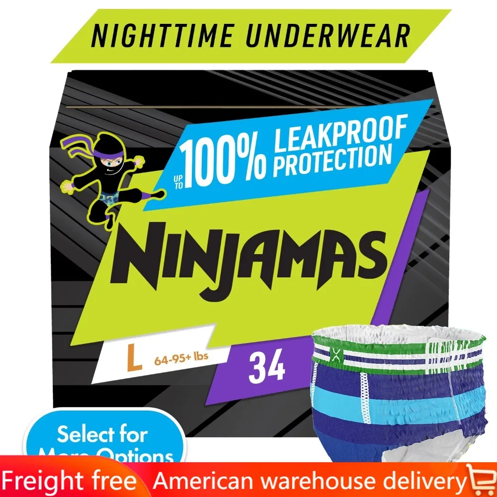

Nighttime Pants Toddler Boys Size L/XL Diapers 34 Count Diaper Activities for Baby Diapering Toilet Training Freight free