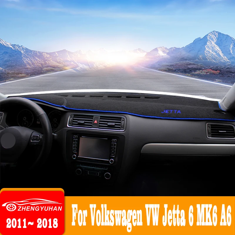 

Car Dashboard Cover Avoid Light Anti-UV Carpets Non-Slip Mat For Volkswagen VW Jetta A6 5C6 2011 2012 2013 2014 2015 2016 2017