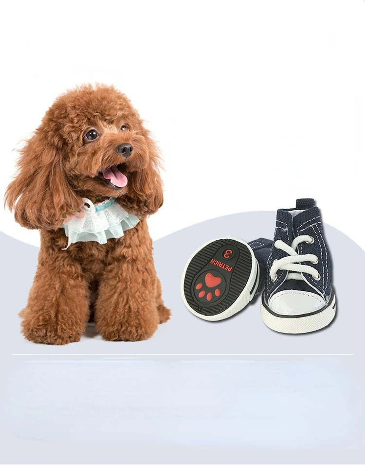 

Pet Denim Canvas Breathable and Comfortable Casual Shoes Dog Shoes Teddy Shoes