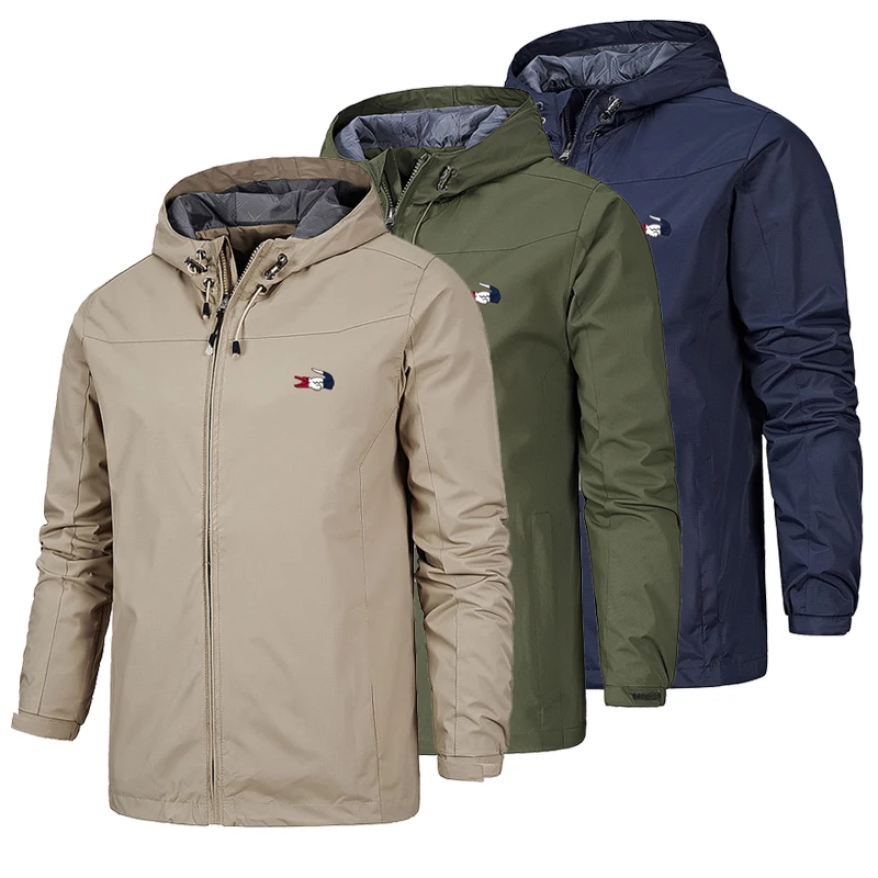 

Cartelo Высококачественная Мужская деловая Повседневная куртка с капюшоном из крокодиловой кожи спортивная уличная куртка на молнии с капюшо...