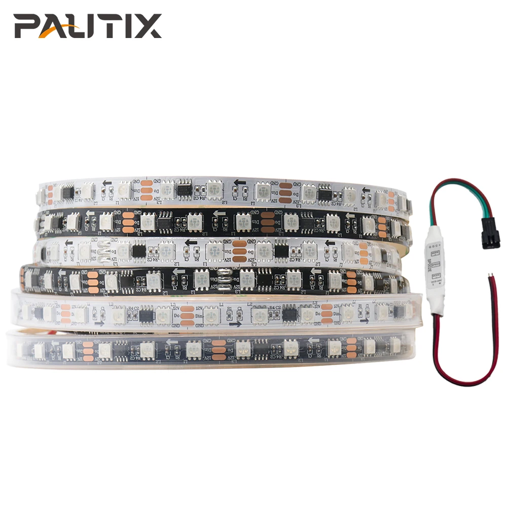 

PAUTIX 5M WS2811 RGB Led Strip Light SMD 5050 Bright Addressable Smart External 1 IC Control 3 Leds IP30/IP65/IP67 DC12V 24V