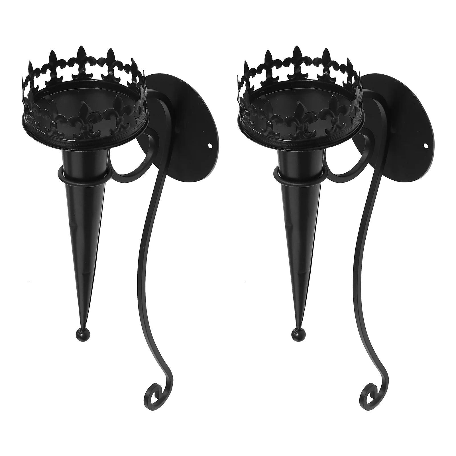 

Wall Holder Holders Iron Candlesticks Mounted Sconce Candlestick Torchwrought Stand Decor Sconces Votive Hanging Retro Practical