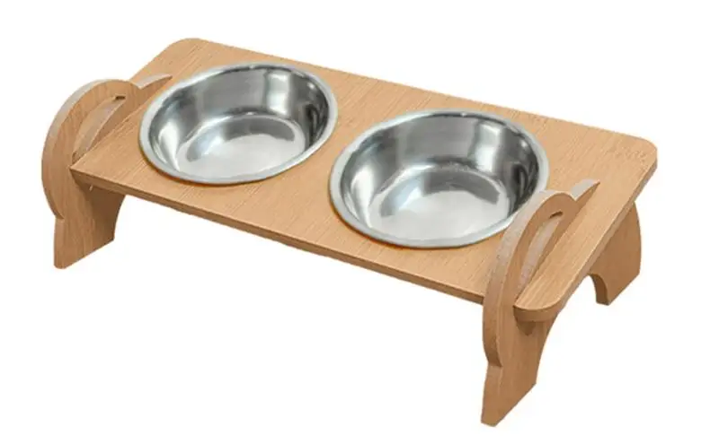 

Подъемная миска для кошек, двойная миска с защитой от пятен и воды с высокой подставкой для кормления собак и кошек, товары для полива