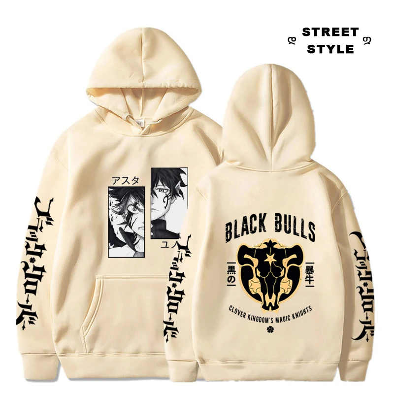 

Black Clover Anime Hoodie Harajuku Asta Graphic Sweatshirts Unisex Fashion Pullover Casual Streetwear Casual Aesthetic Sudaderas
