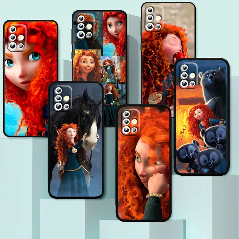 

Disney Brave Merida Princess For Samsung Galaxy A04 A04E A42 A12 A02S A91 A81 A71 A51 A41 A31 A21 A01 Silicone Black Phone Case