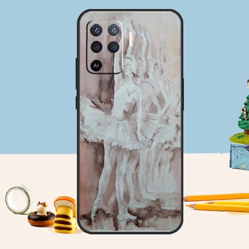 Лебедь танцевальный балет для OPPO A58 A78 A98 A17 A57 A77 A16 A76 A96 A74 A94 A5 A9 A15 A52 A72 A93 A53 A54S