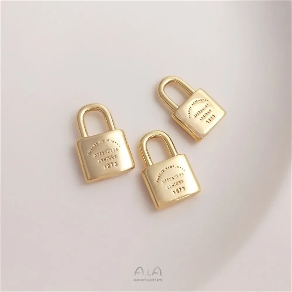 14-каратное золото в упаковке модная подвеска с замком виде буквы ручная работа