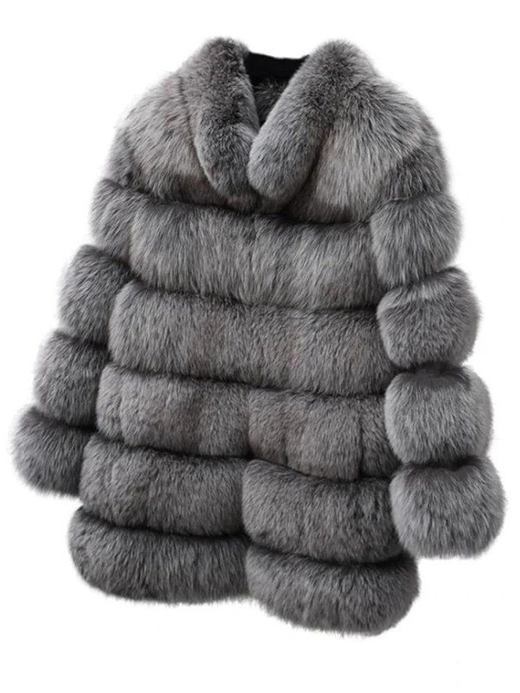 FURYOUME 2022 New Real Fur Coat 100% Natural Fur Jacket Female Winter Overcoat High Quality Outerwear Free Shipping