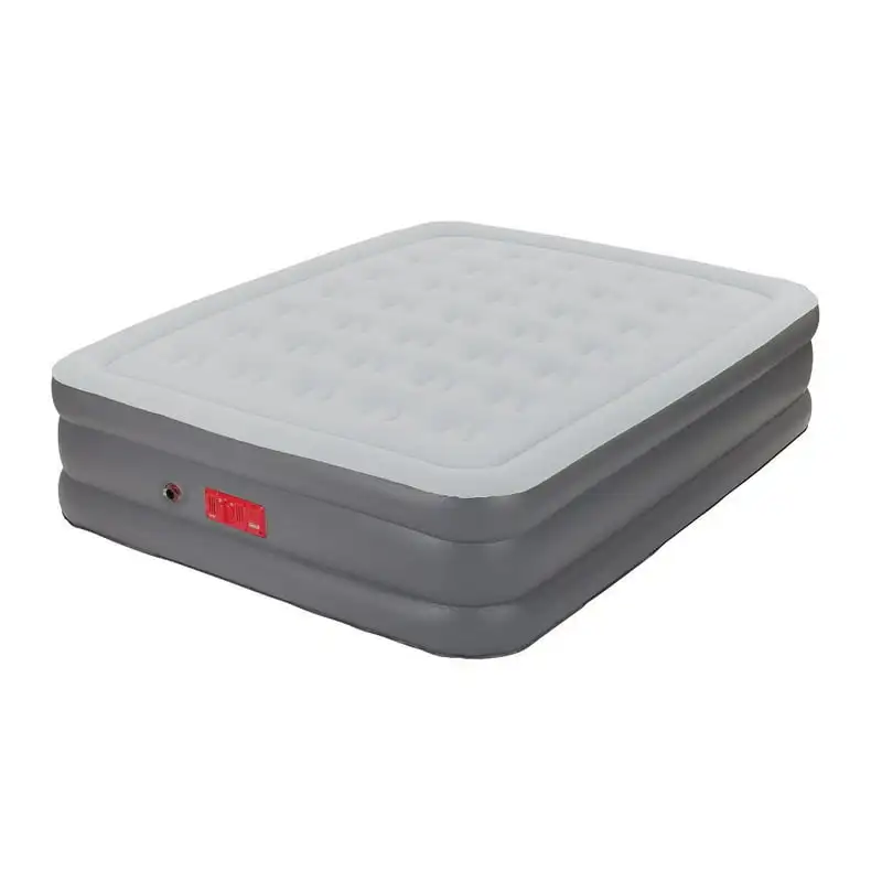 

Fantastic Queen-Size Double-High Air Mattress with 120V Built-in Pump, Perfect for Home Use, Camping & Outdoors Activities.