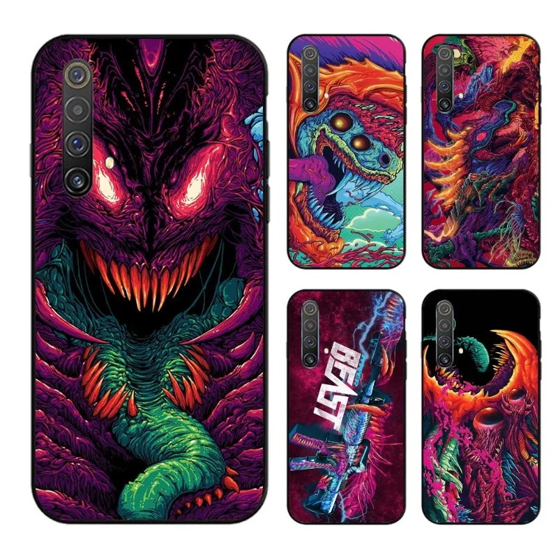 Крутой чехол Cool Hyperbeast CS GO для OPPO Find X5 X3 X2 A93 Reno 4 3 Pro A74 A72 A53 черного цвета.