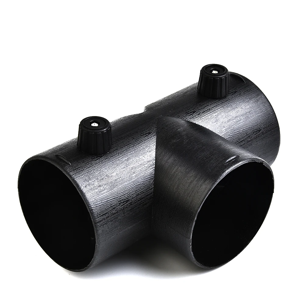 

Useful Durable Hot New Practical Universal T-out Heater Pipe Tee Connector Vent Duct With Vavle Flap 6.3\\\\\\\\\\\\\\\" Black