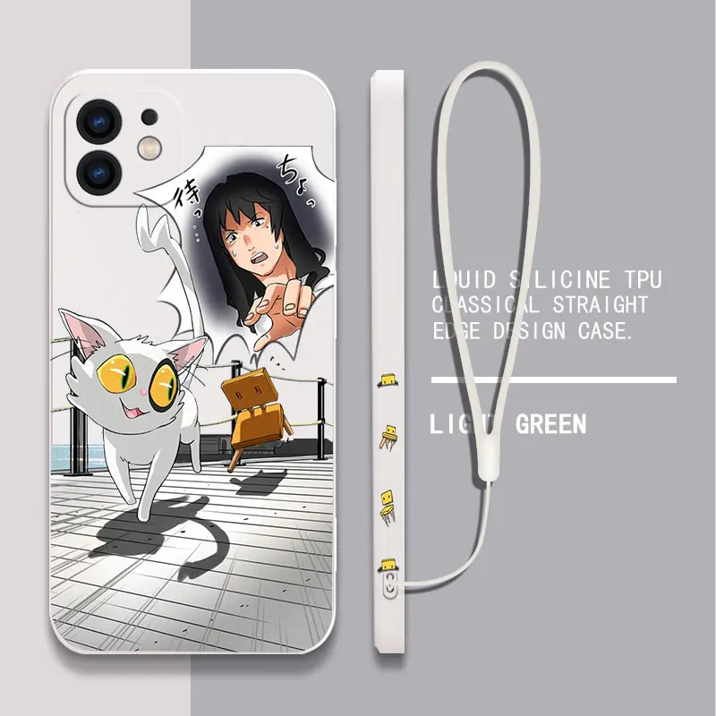 

Cartoon Japan Suzume Phone Case For Samsung A53 A50 A12 A52 A52S A51 A72 A71 A73 A81 A91 A32 A22 A20 A30 A21S 5G with Hand Strap