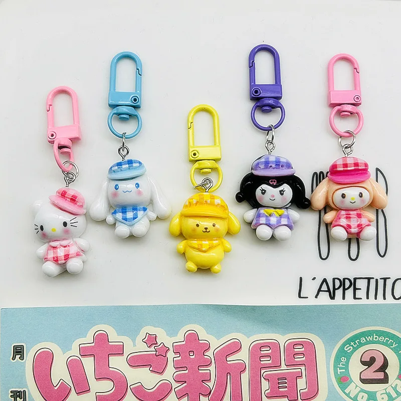 

Kawaii Sanrio Anime Hello Kitty Kuromi Lovely Keychain Charm Cute Cartoon My Melody Lovely Bag Pendant Gifts for Girls