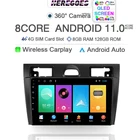 360 Автомобильный DVD-плеер Carplay Android 11,0 с камерой для Ford Fiesta Mk VI 5 Mk5 2002-2008, навигация, радио, GPS, стерео, 8 ГБ + 128 ГБ аудио