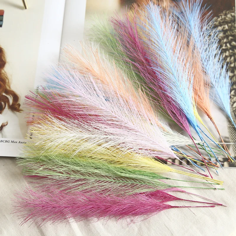 

50pcs/lot Artificial feather fake flower for home decoration wedding flower bouquet garland plant DIY supplies photography props