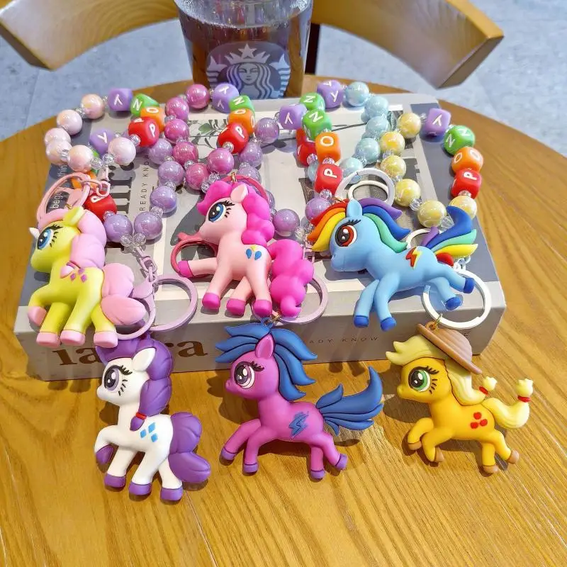 Kawaii My Little Pony кукла из бисера милая сумка кулон мобильная цепочка мультяшный