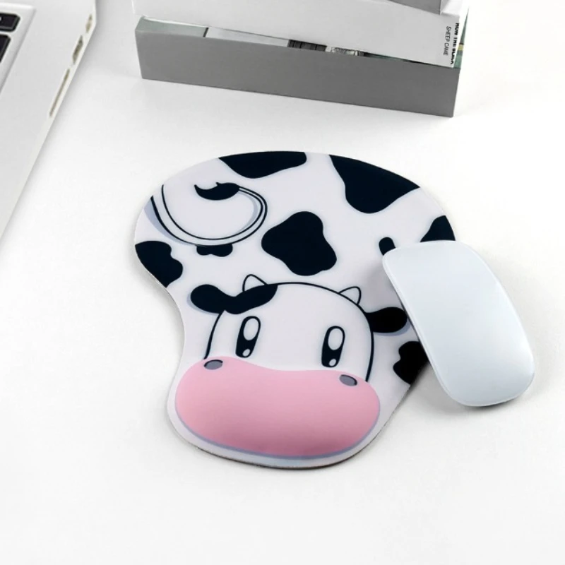 

Cartoon Cow Mouse Pad with Wrist Rest for Computer Laptop Notebook Small Size Pad Keyboard Deskpad Home Office Desk Accessories