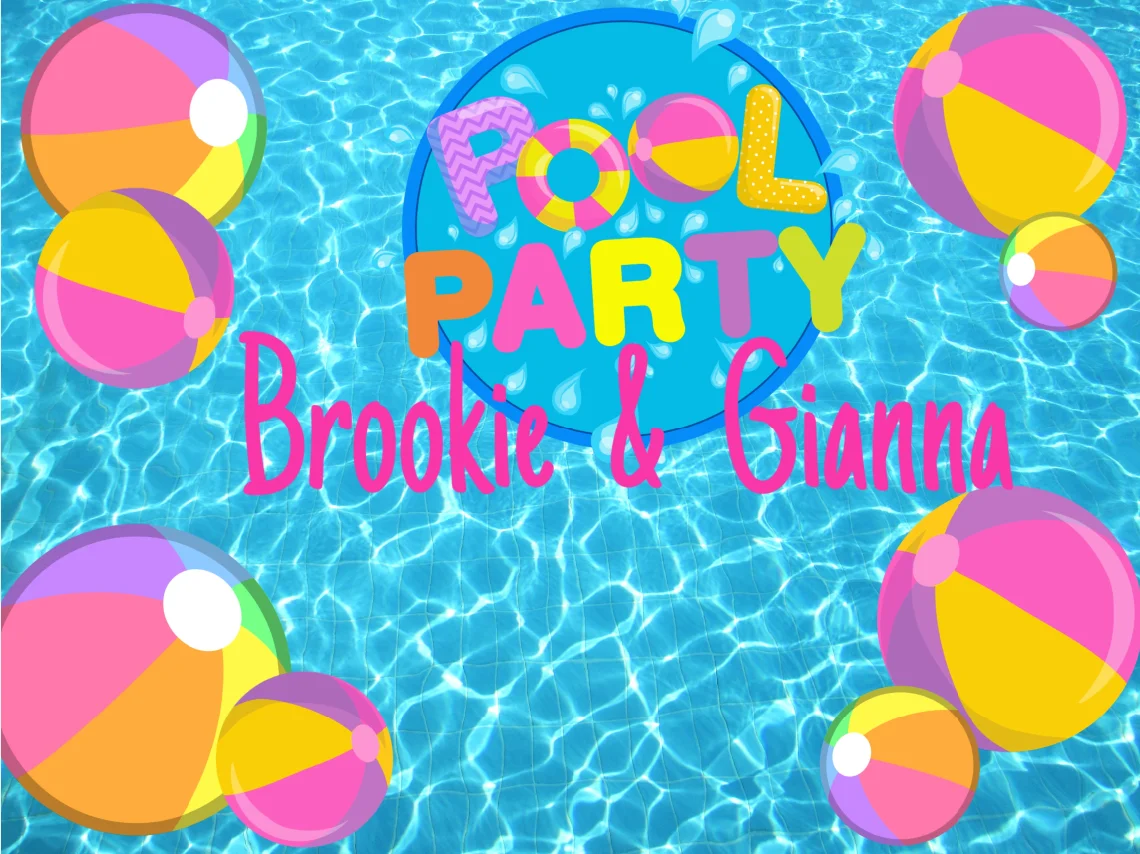 

7x5FT Personalized Summer Splash Pool Party Custom Photo Backdrop Background Vinyl 220cm x 150cm