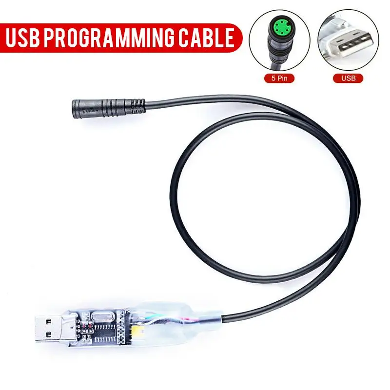 

USB Programming Cable For Electric Bikes BAFANG BBS01 BBS02 BBS03 BBSHD Mid Motor Motor Ebike Bicycle Programmed Cable 1.6M