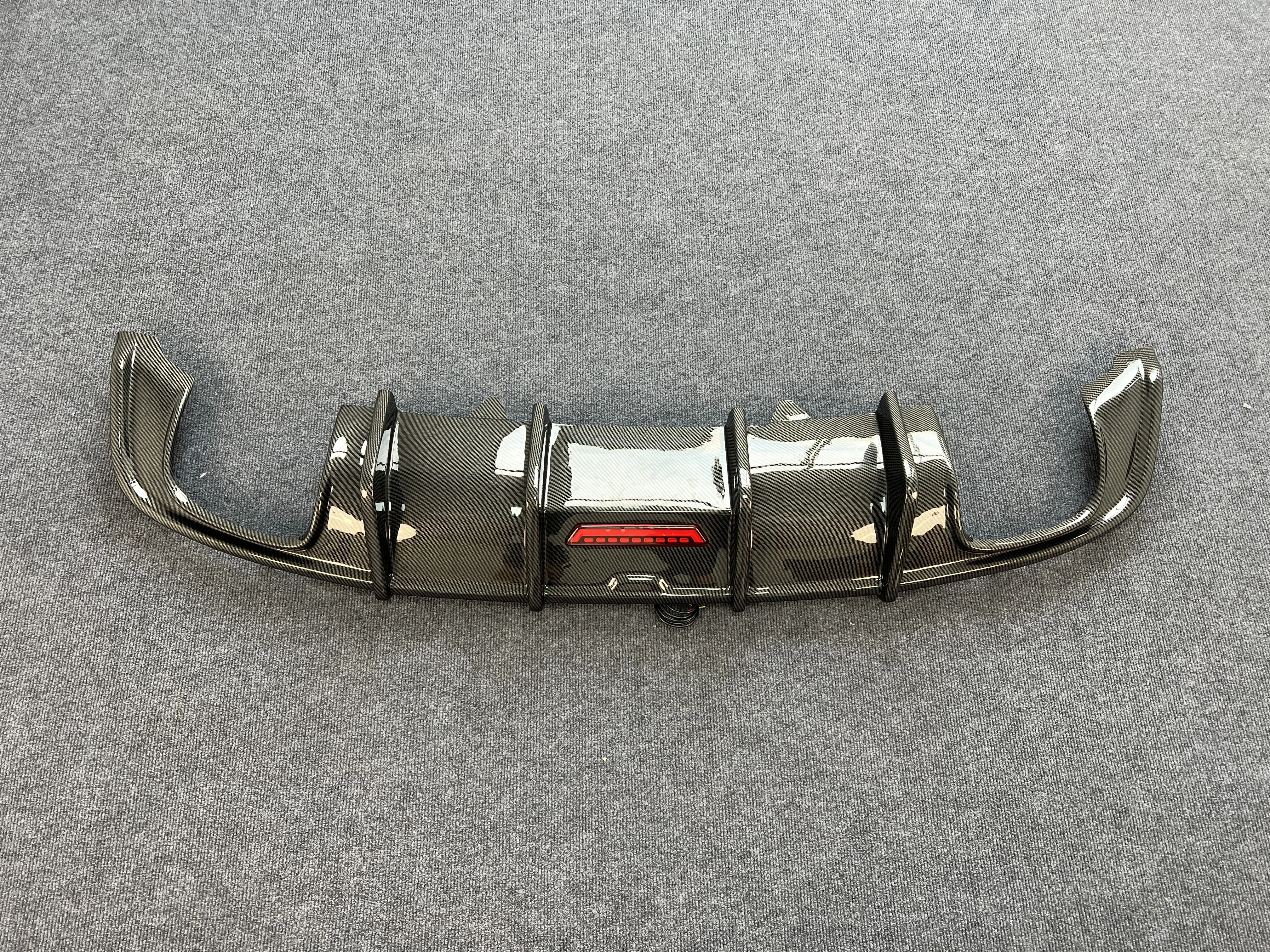 

Диффузор заднего бампера для Audi A4 S-Line S4 B9 Sport 2017 2018 2019 2020 4-дверный автомобильный диффузор спойлер черный карбоновый цвет/ПП