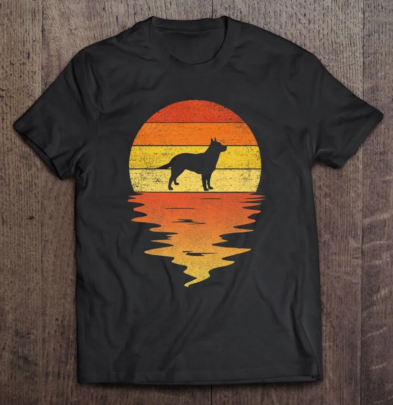 

Футболка мужская с австралийским крупным рогатого скота, винтажная Рубашка С закатом в ретро стиле, топ, одежда для мужчин