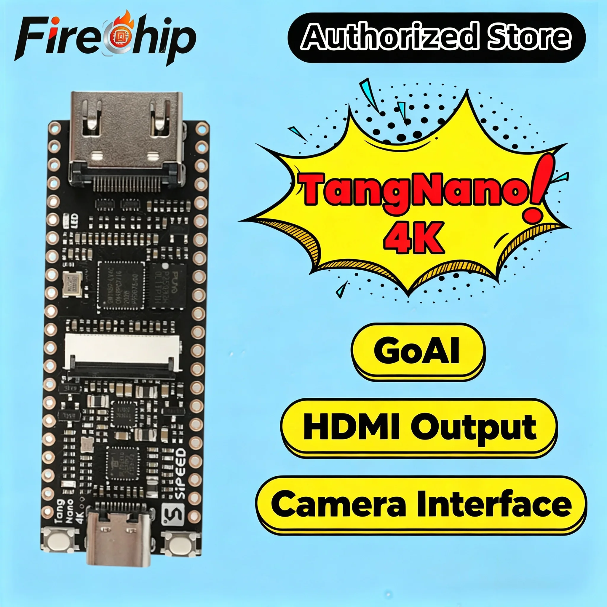 Фото Плата для разработки FireChip Sipeed Lichee Tang Nano 4K FPGA, минималистичная плата Gowin GoAI, выход HDMI, интерфейс для камеры №1