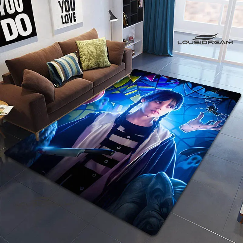 

American drama Wednesday addams Printed Carpet Non -slip carpet area rug Outdoor rug Yoga mat rugs for bedroom birthday gift