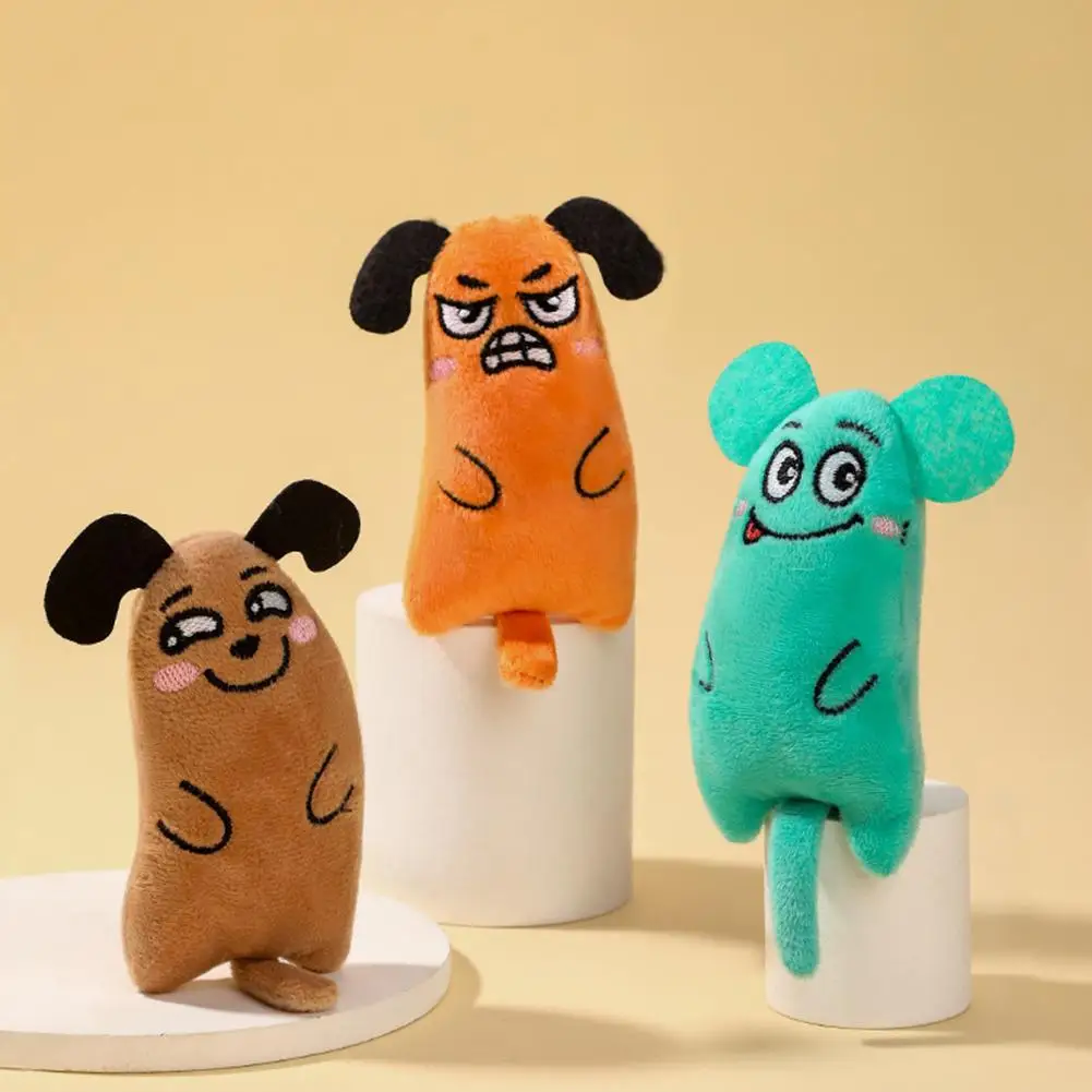 

Pet Cat Plush Toy Built-in Catnip Cute Shape Stuffed Chew Toys Doll Cats Supplies For Anxiety Relief
