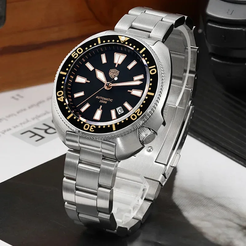 Watchdives Land Tortoisen WD6105 Часы для дайвинга NH35 Автоматические часы AR с сапфировым