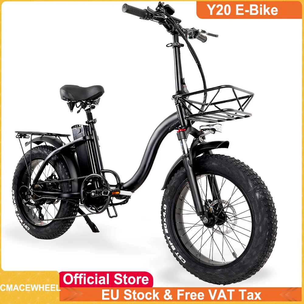 

Free VAT EU Stock CMACEWHEEL Y20 48V 15Ah Battery 750W Motor 20*4inch Wide Tire Foldable Electric Bike