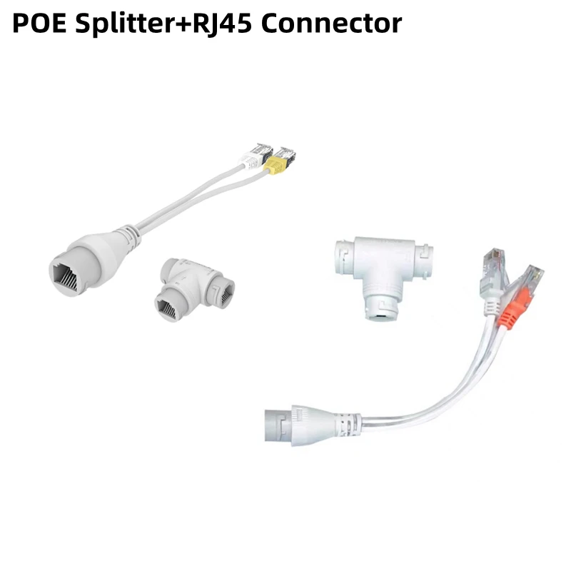 POE камера упрощенный Кабельный разъем разделитель 2-в-1 Кабельный разъем трехсторонняя RJ45 головка для установки камеры POE