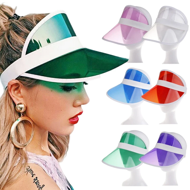 

Summer Men And Women General Outdoor Transparent Plastic Empty Cap Anti-Ultraviolet Sun Cap Pvc Empty Cap