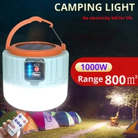 1200w camping light solar outdoor usb charging 3 mode tent lamp portable lantern night emergency bulb work repair lighting bbq