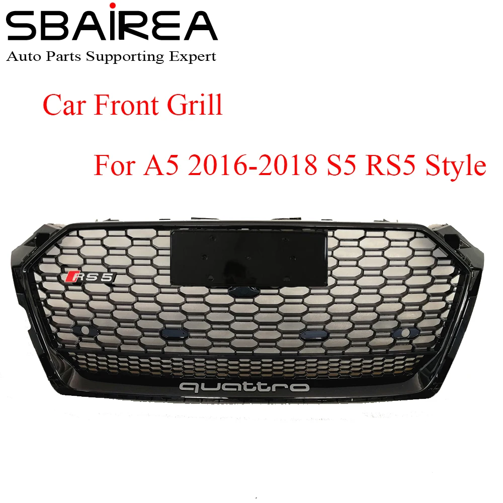 

Передний решетчатый бампер SBAIREA для Audi A5 S5 RS5 2016 2017 2018, автозапчасти, автомобильные аксессуары, стильная решетка