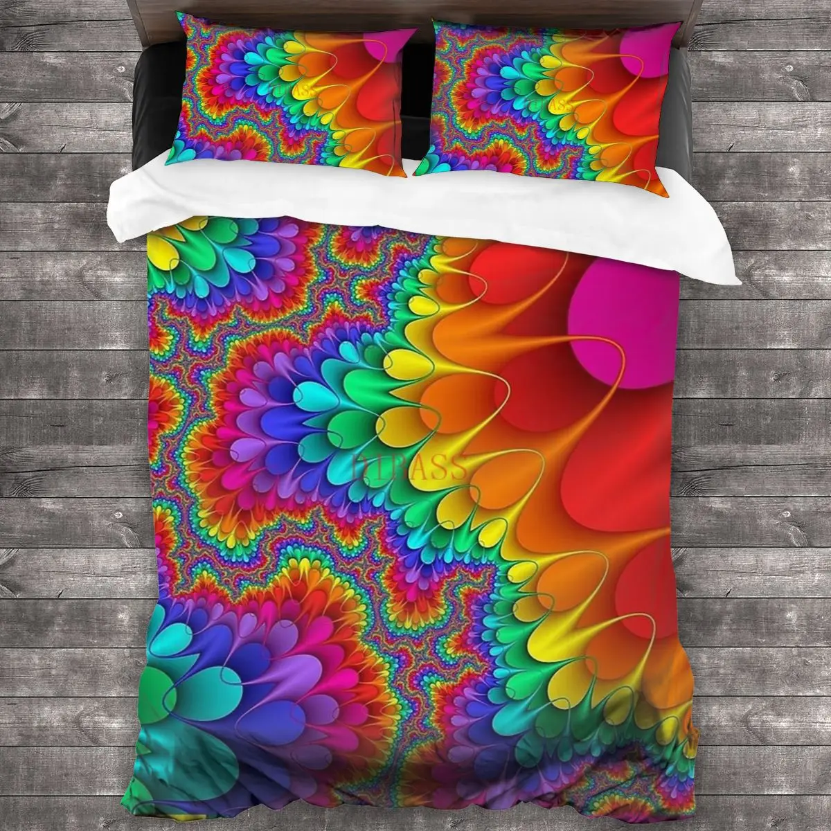 Психоделический Радужный брызговик мягкая искусственная кожа с 2 наволочками