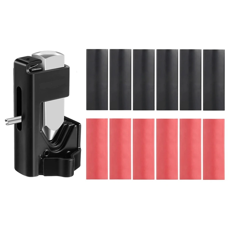 

Hammer Lug Crimper Tool With 12 PCS Heat Shrink Tubing, Heavy Duty Lug Cable Crimping Tool Solid Hammer Crimper