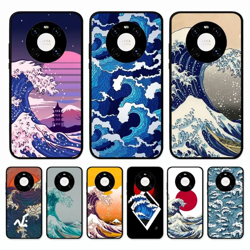 

The Big Wave of kanagawa Phone Case for Huawei Mate 20 10 9 40 30 lite pro X Nova 2 3i 7se