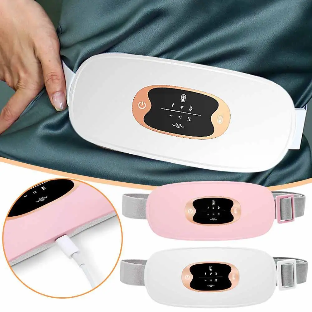 

Electric Heating Menstrual Pad Waist Massager USB Charging Vibrating Relief Heating Massage Pain Belt Abdominal Infrared Q9G4