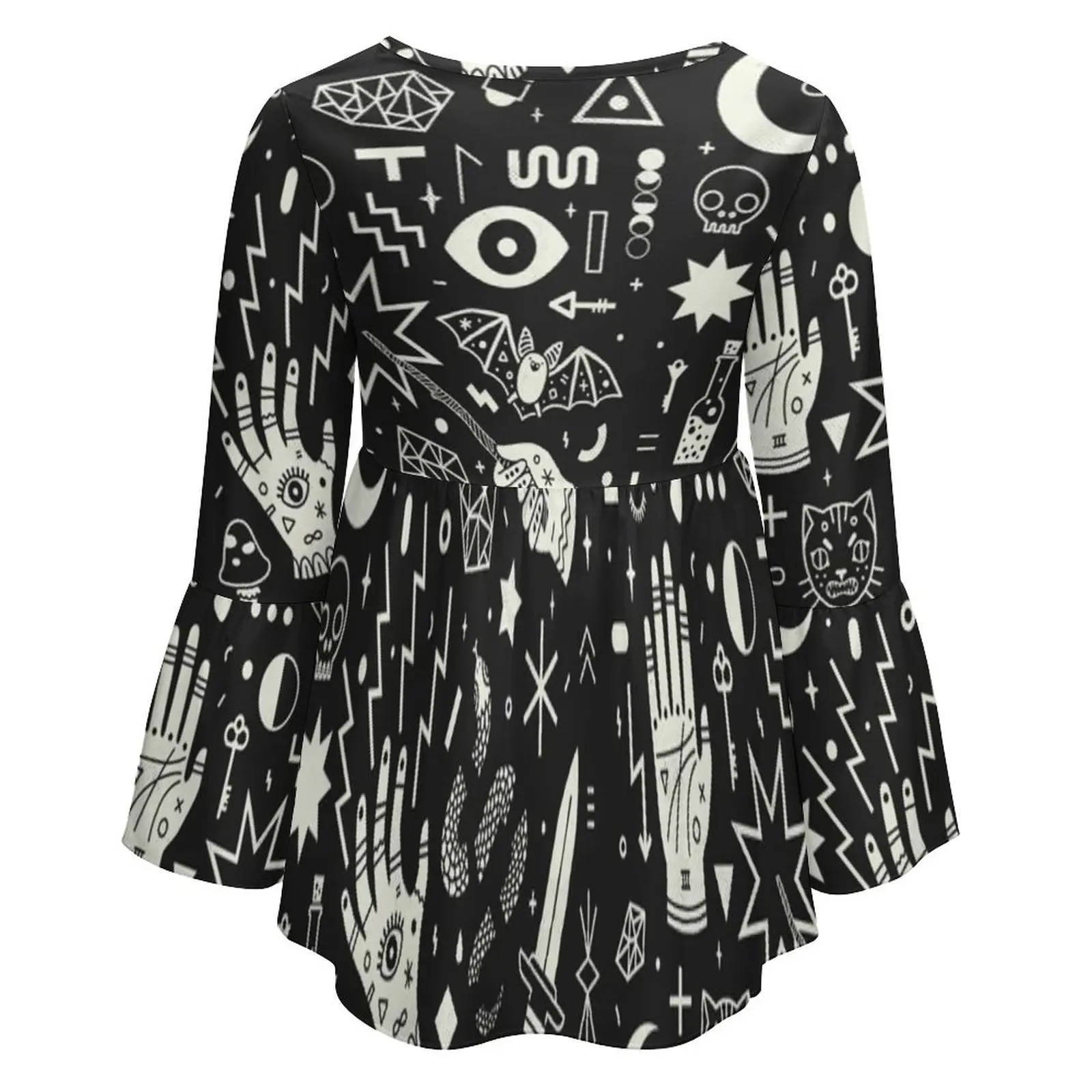 Женская футболка с длинным рукавом принтом |